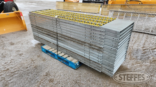 (15) Aluminum pallet racking carton flow system sections
